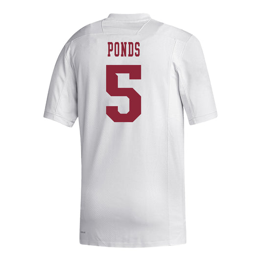 Indiana Hoosiers Adidas #5 D'Angelo Ponds Student Athlete White Football Jersey