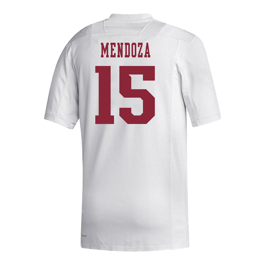 Indiana Hoosiers Adidas #15 Fernando Mendoza Student Athlete White Football Jersey