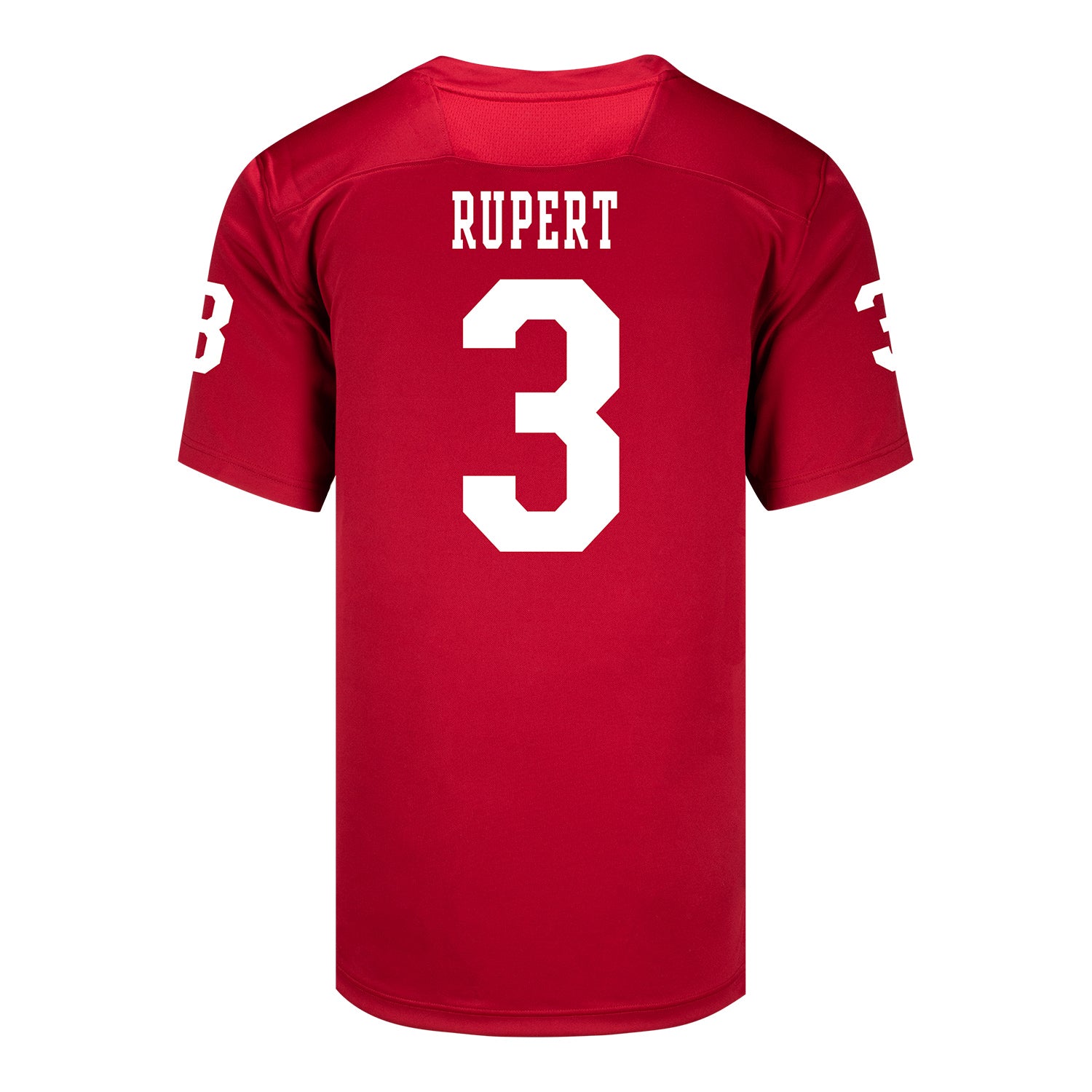 Indiana Hoosiers Adidas Football Student Athlete #3 Kortez Rupert Premier Football Jersey - BAck View