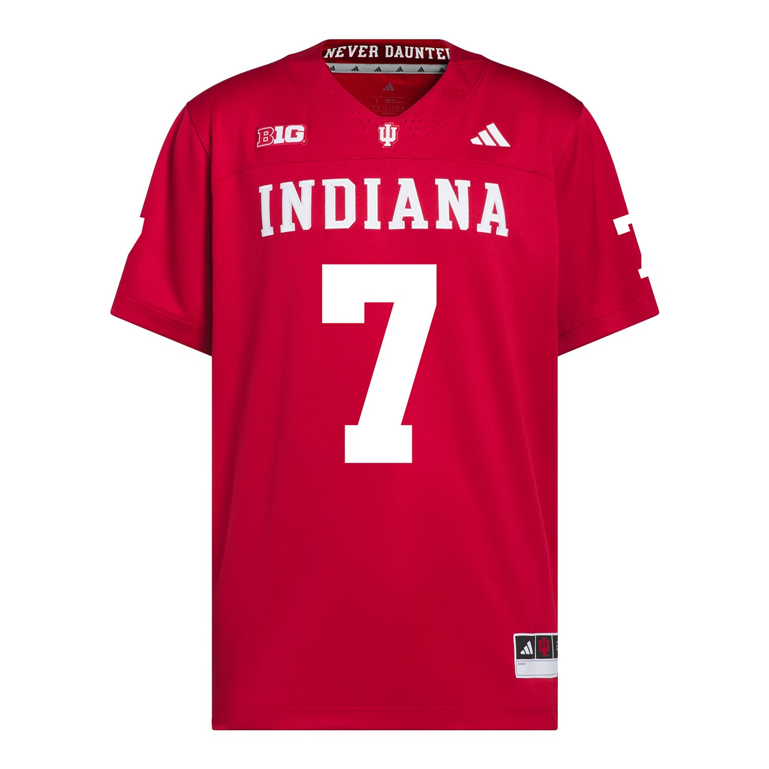 Indiana Hoosiers Adidas Football Student Athlete #7 Chiddi Obiazor Premier Football Jersey - Front View