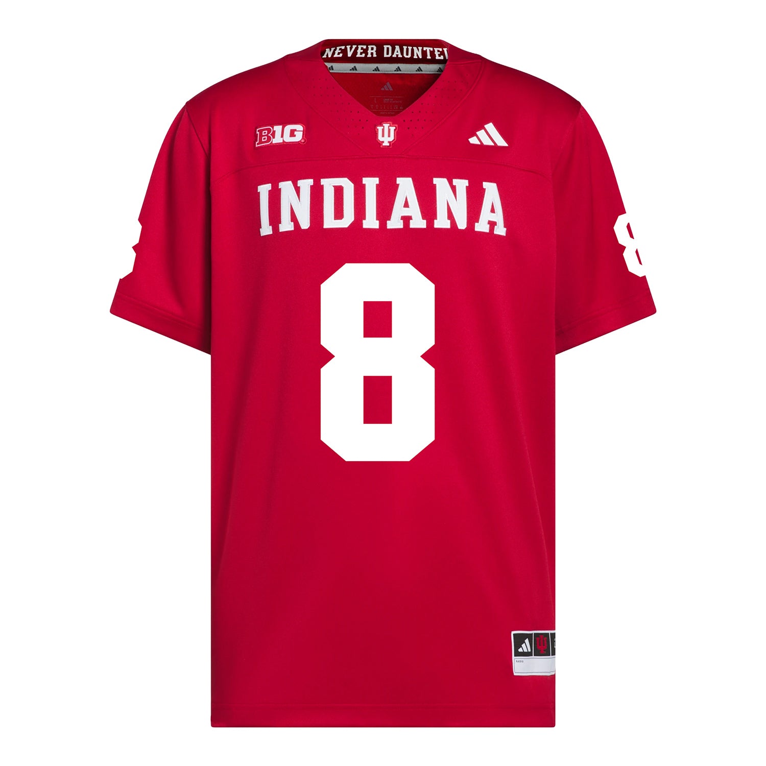 Indiana Hoosiers Adidas Football Student Athlete #8 Josh Burnham Premier Football Jersey - Front View