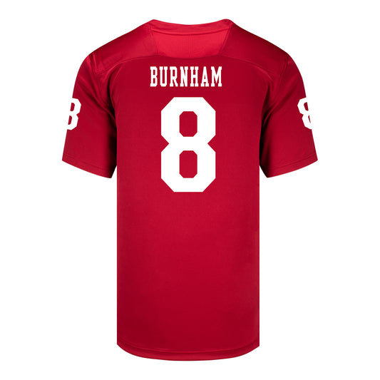 Indiana Hoosiers Adidas Football Student Athlete #8 Josh Burnham Premier Football Jersey - Back View