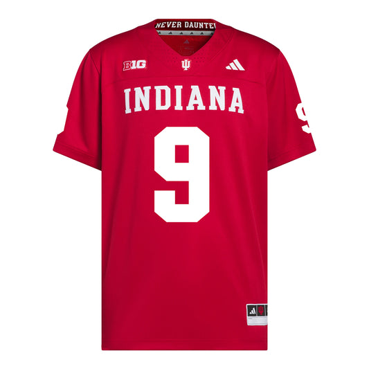Indiana Hoosiers Adidas Football Student Athlete #9 Seaonta Stewart Jr. Premier Football Jersey