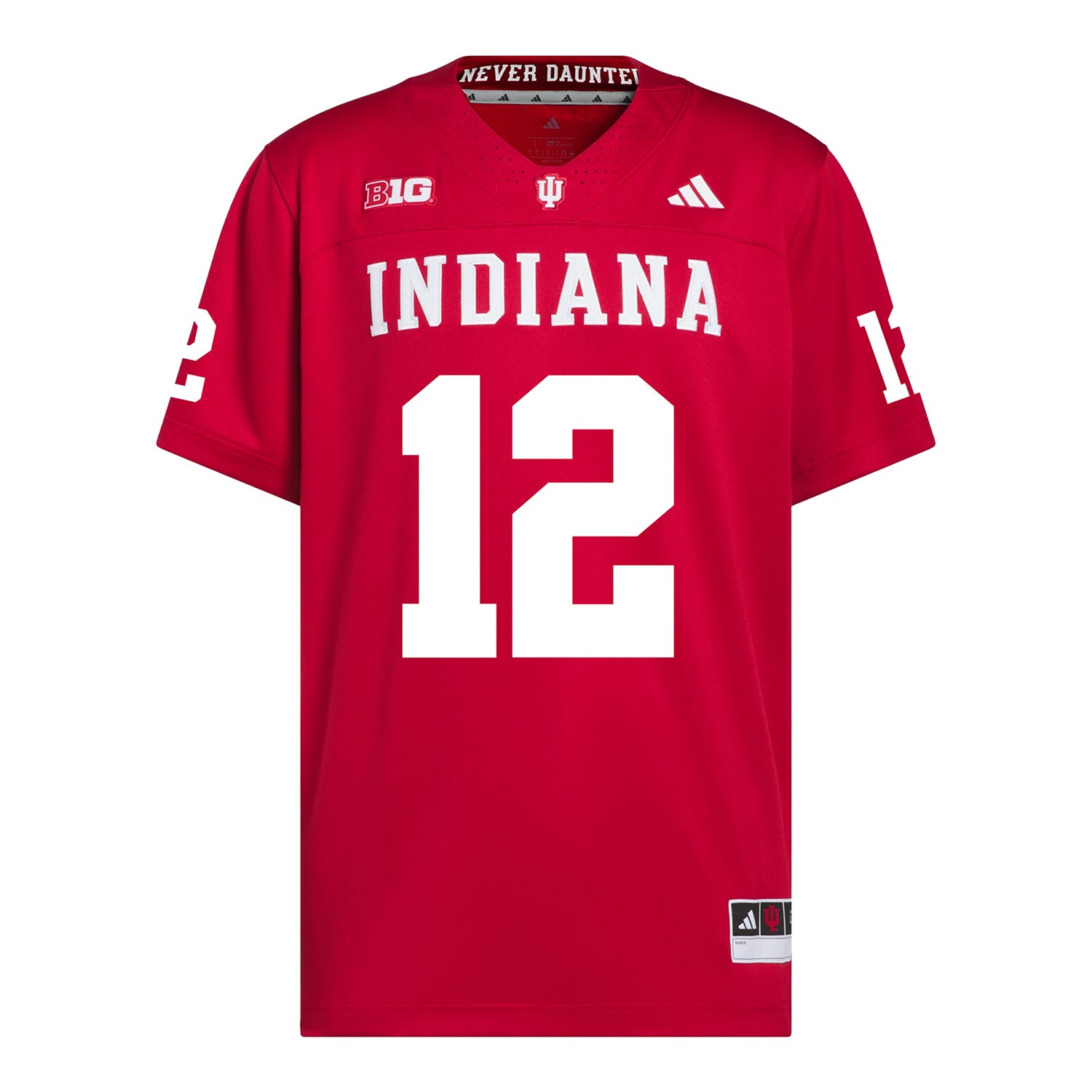 Indiana Hoosiers Adidas Football Student Athlete #12 Tobi Osunsanmi Premier Football Jersey - Front View