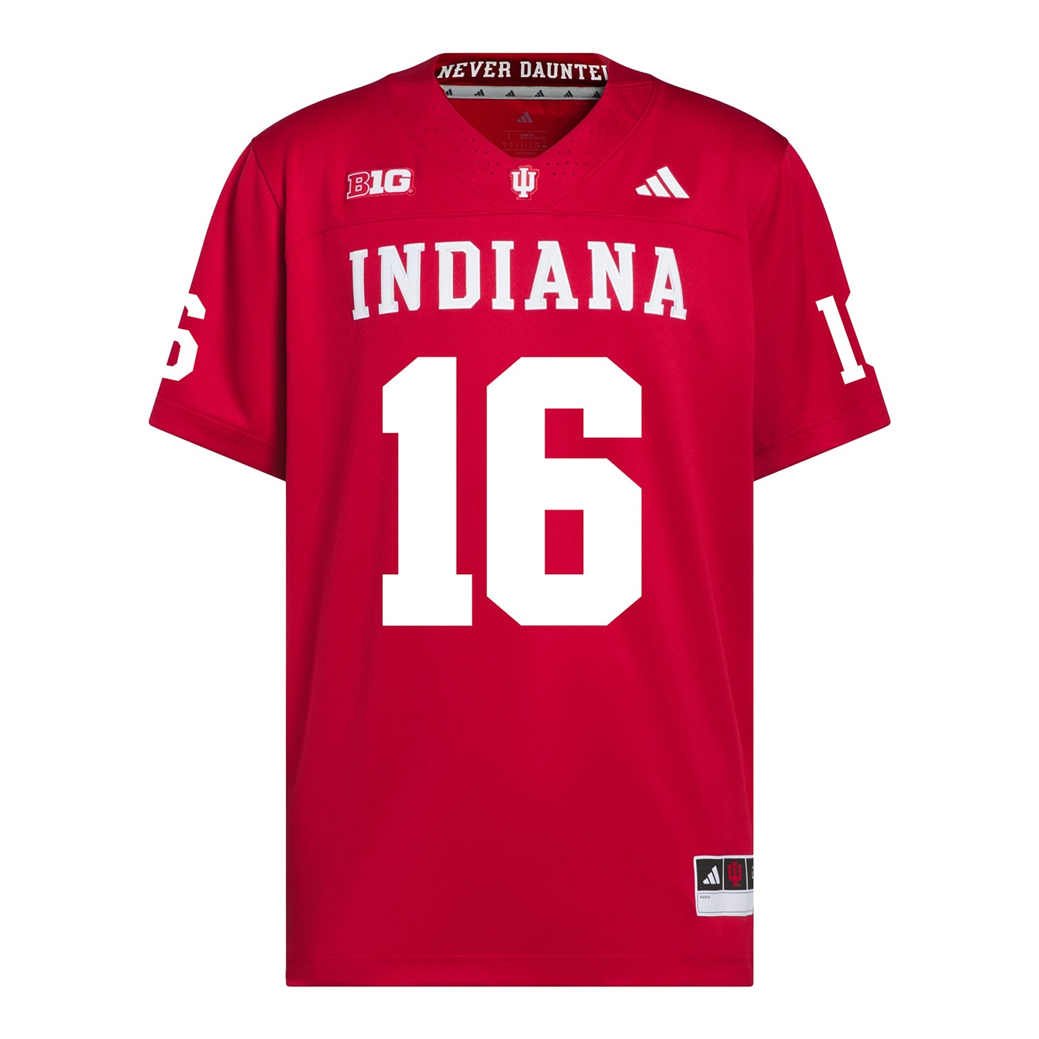 Indiana Hoosiers Adidas Football Student Athlete #16 Jamar Owens Premier Football Jersey - Front View