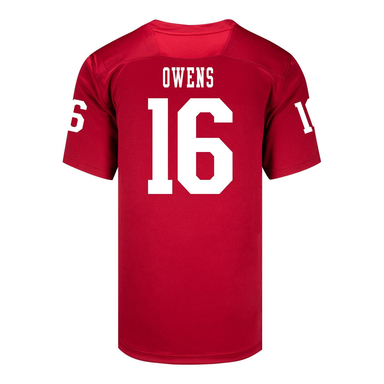 Indiana Hoosiers Adidas Football Student Athlete #16 Jamar Owens Premier Football Jersey - Back View