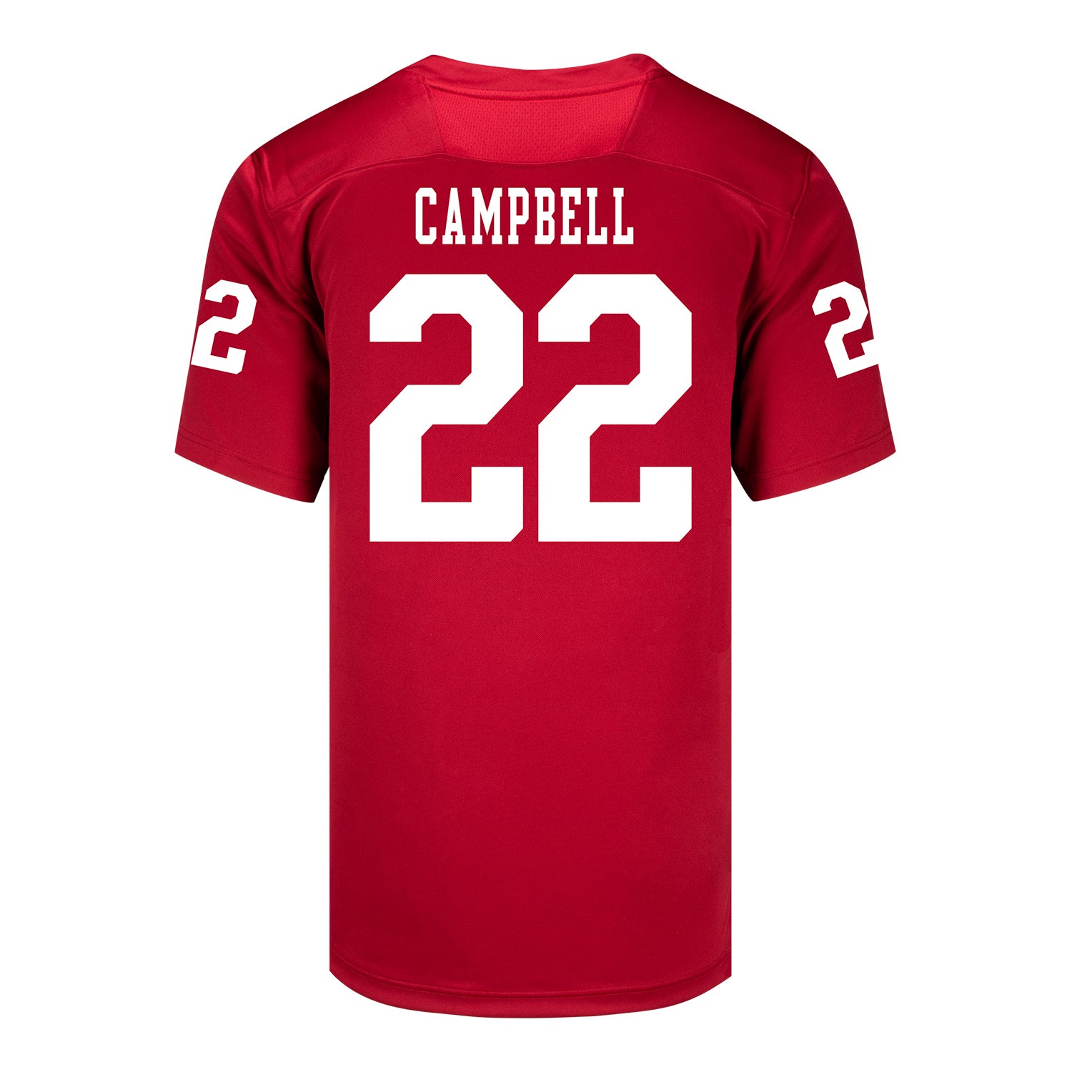 Indiana Hoosiers Adidas Football Student Athlete #22 Jayreon Campbell Premier Football Jersey - Back View