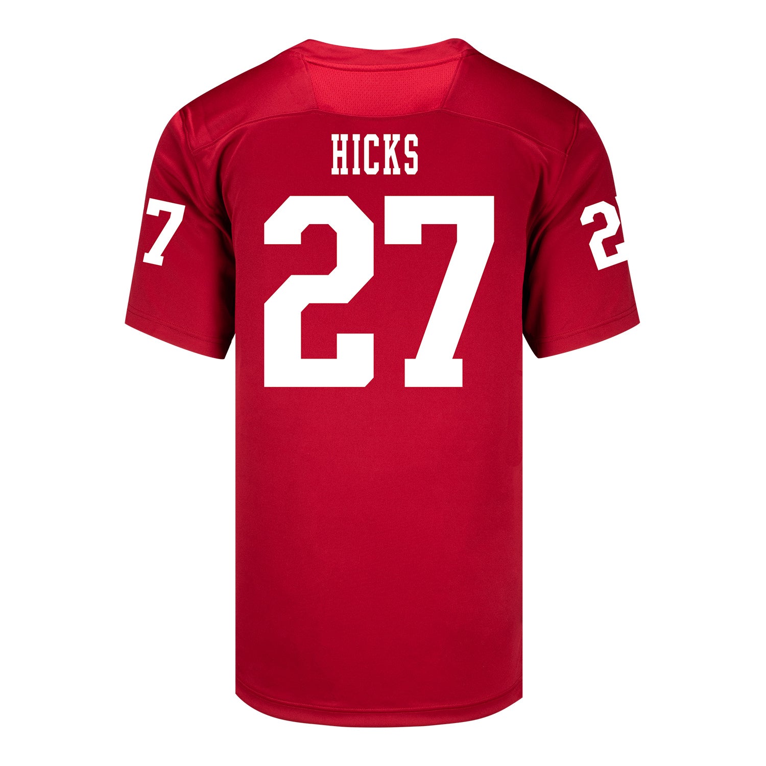 Indiana Hoosiers Adidas Football Student Athlete #27 Kasmir Hicks Premier Football Jersey - BAck View