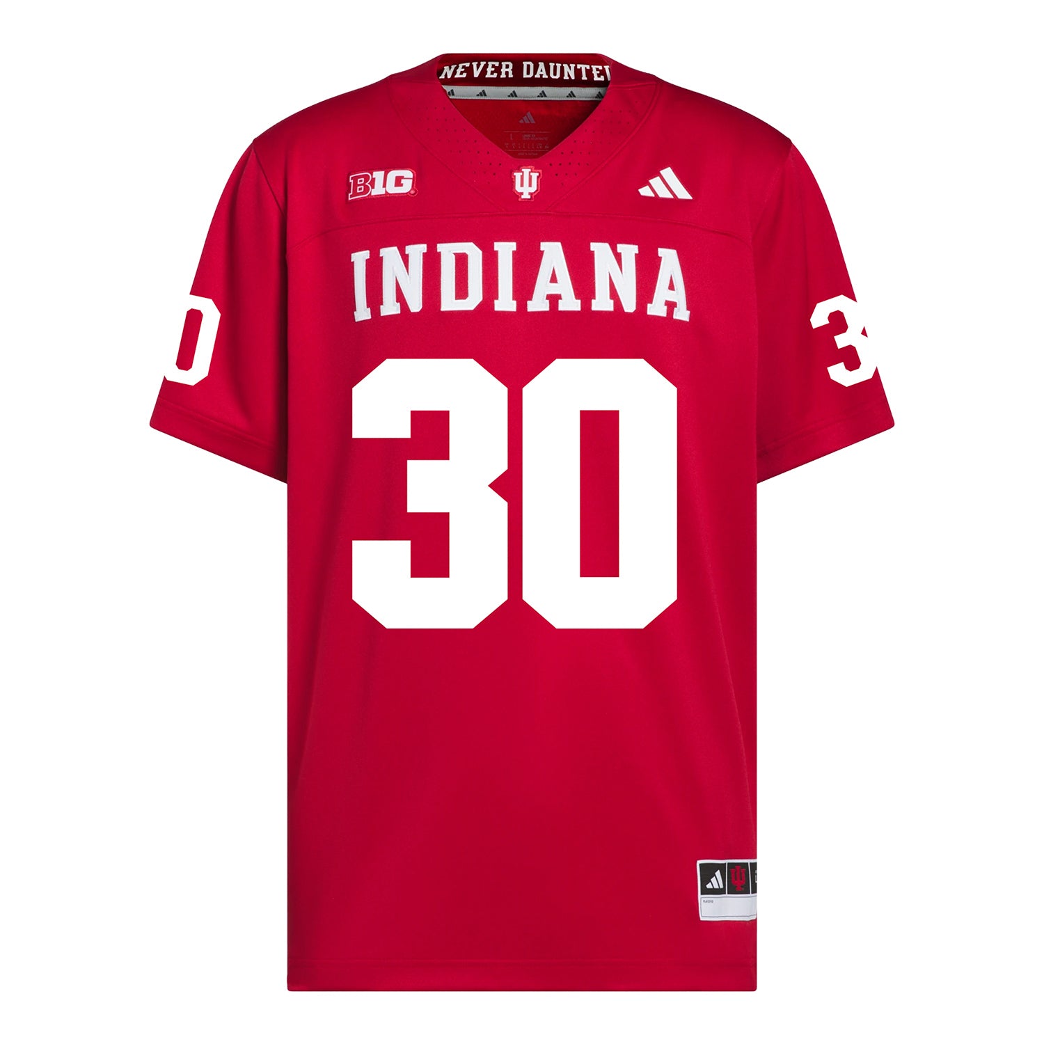 Indiana Hoosiers Adidas Football Student Athlete #30 PJ Nelson Premier Football Jersey - Front View