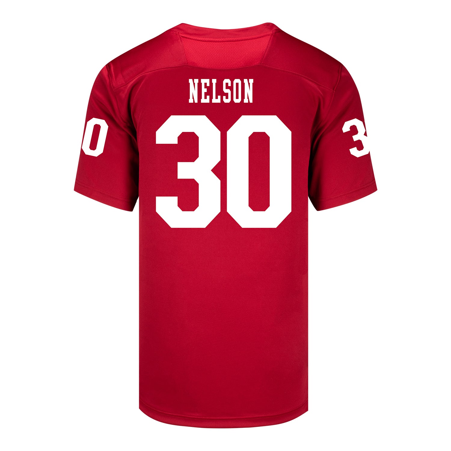 Indiana Hoosiers Adidas Football Student Athlete #30 PJ Nelson Premier Football Jersey - Back View