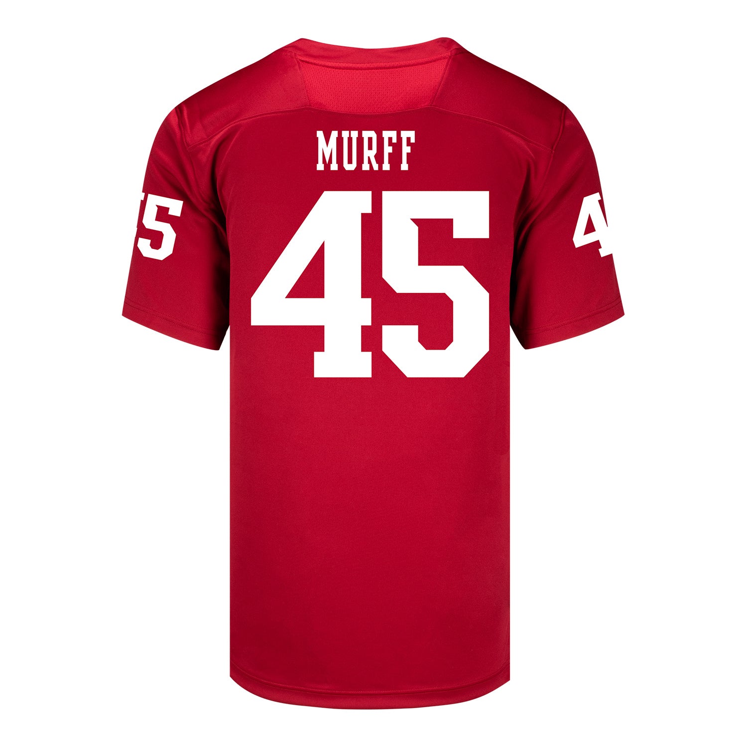 Indiana Hoosiers Adidas Football Student Athlete #45 Lincoln Murff Premier Football Jersey - Back View