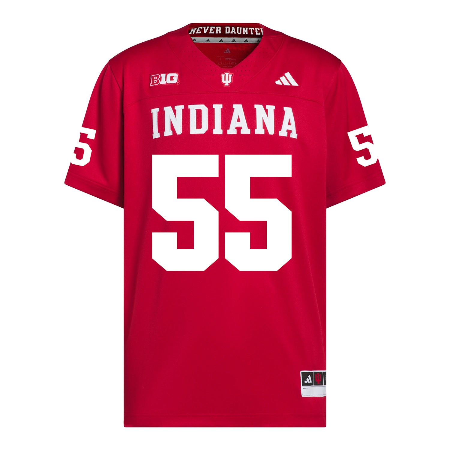 Indiana Hoosiers Adidas Football Student Athlete #55 Rodney White Premier Football Jersey - Front View
