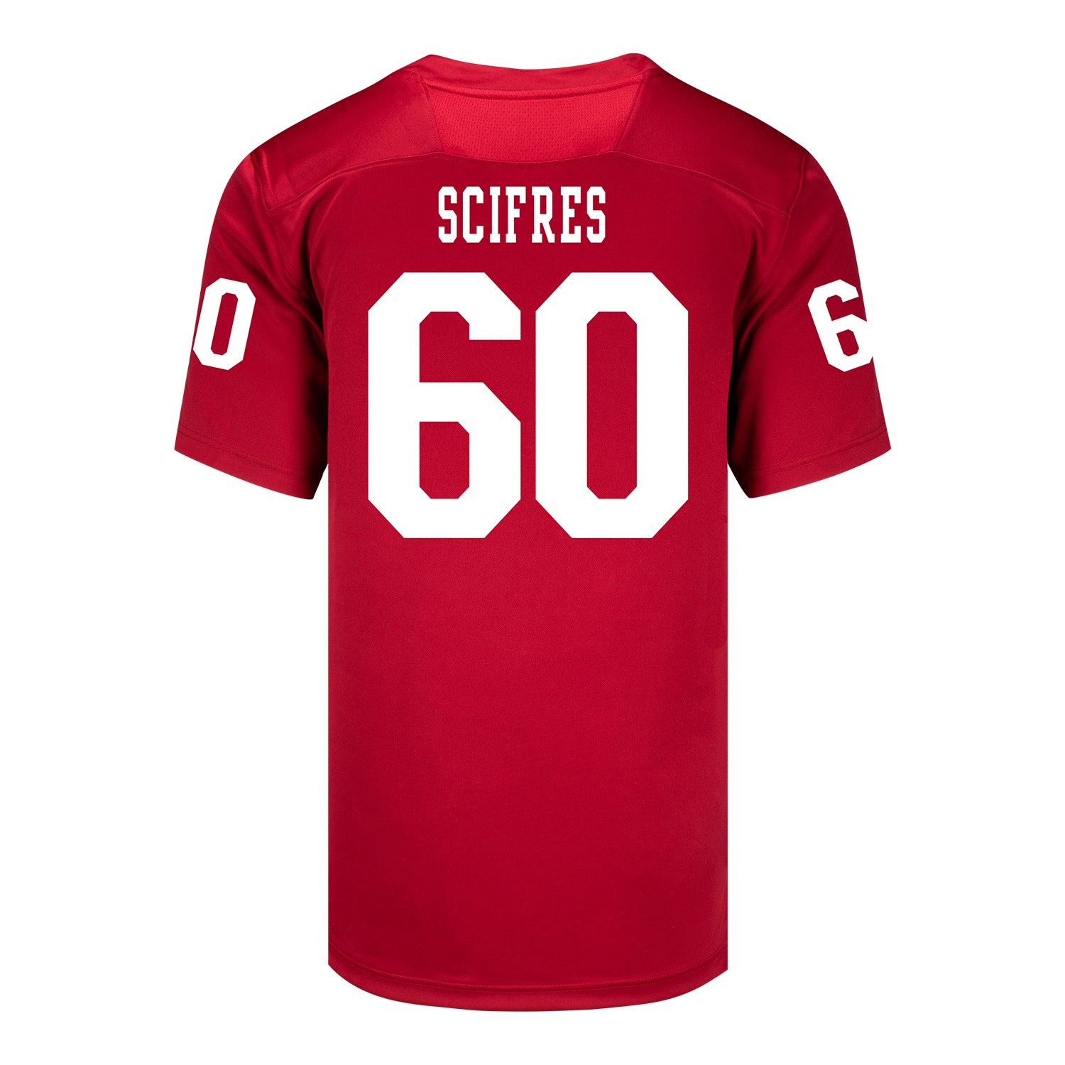 Indiana Hoosiers Adidas Football Student Athlete #60 CJ Scifres Premier Football Jersey - Back View
