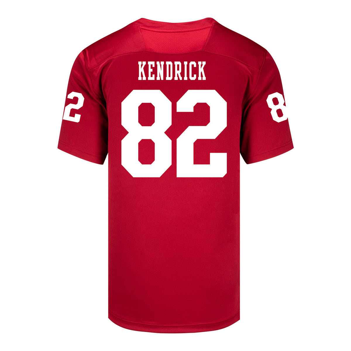 Indiana Hoosiers Adidas Football Student Athlete #82 Myles Kendrick Premier Football Jersey - Back View