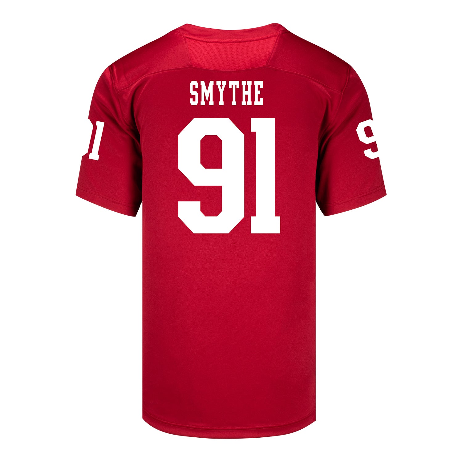 Indiana Hoosiers Adidas Football Student Athlete #91 Blake Smythe Premier Football Jersey - Back View