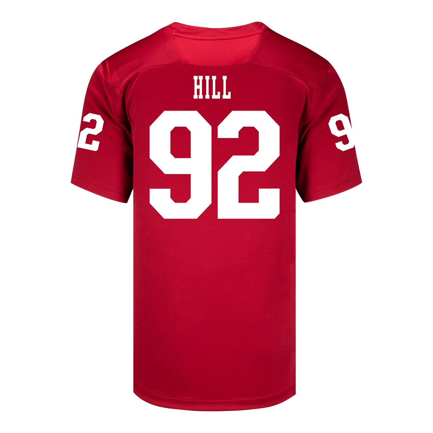 Indiana Hoosiers Adidas Football Student Athlete #92 Gabe Hill Premier Football Jersey - Back View