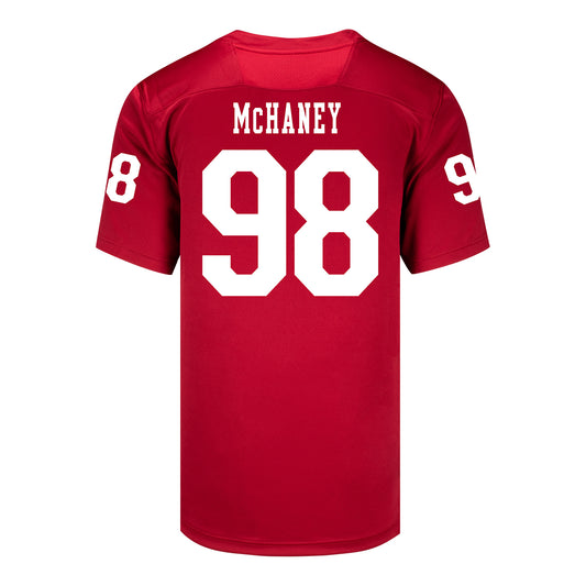 Indiana Hoosiers Adidas Football Student Athlete #98 Cam McHaney Premier Football Jersey - Back View