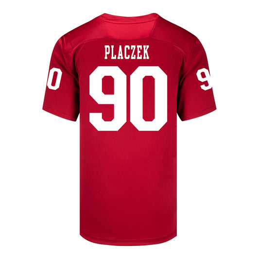 Indiana Hoosiers Adidas Football Student Athlete #90 Joshua Placzek Premier Football Jersey - Back View