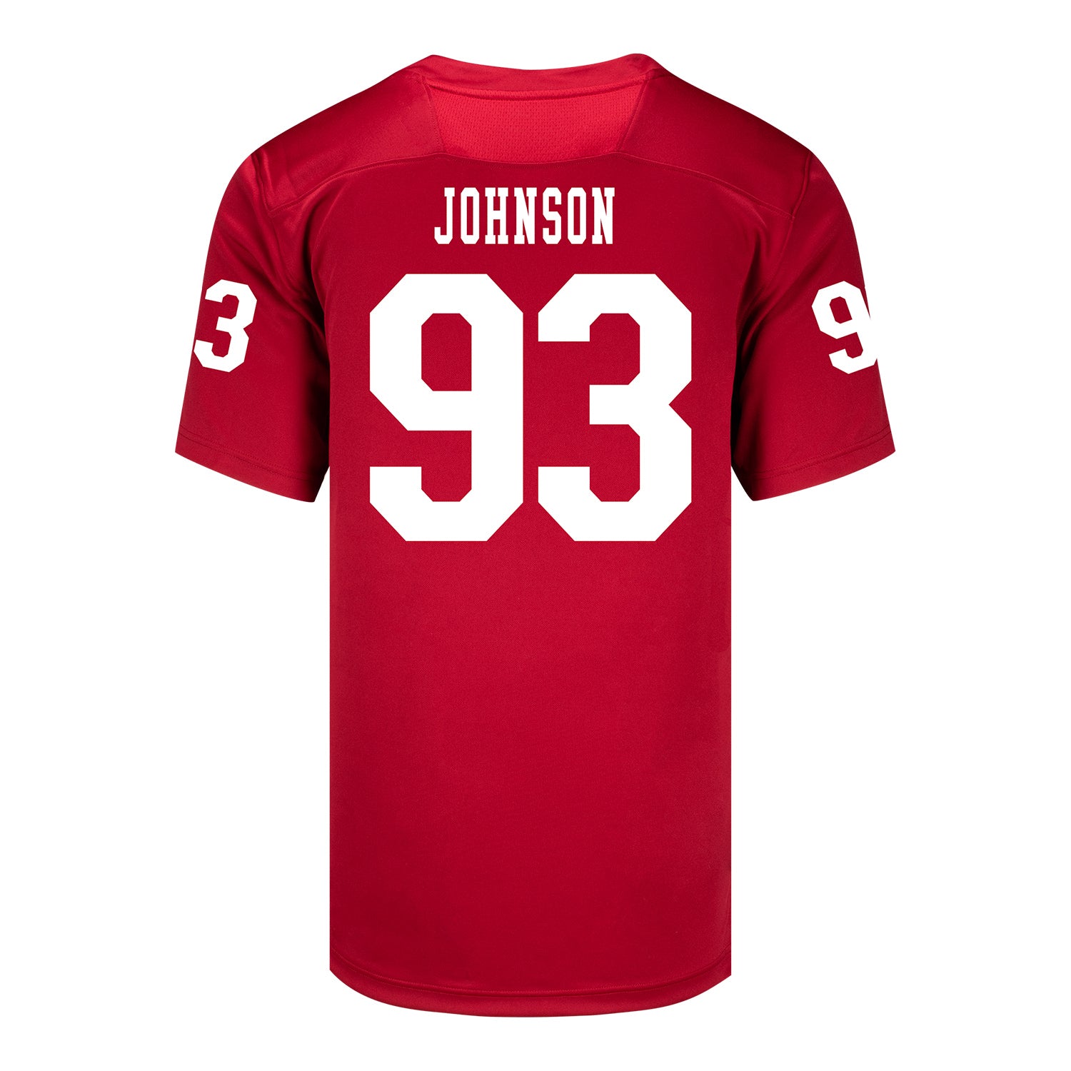 Indiana Hoosiers Adidas Football Student Athlete #93 Ronelle Johnson Premier Football Jersey - Back View