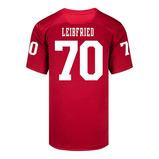adidas Austin Leibfried #70 Premier Crimson Football Jersey