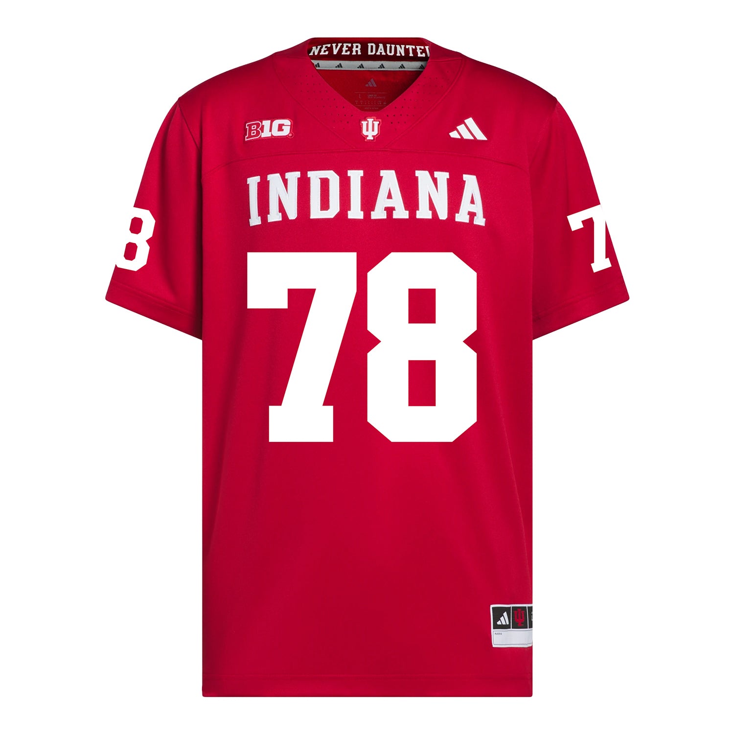 Indiana Hoosiers Adidas Football Student Athlete #78 Prescott Horvath Premier Football Jersey
