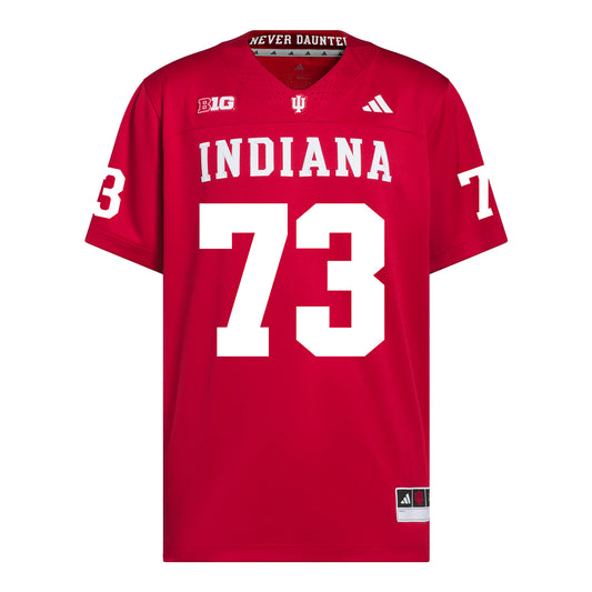 Indiana Hoosiers Adidas Football Student Athlete #73 Luke Graham Premier Football Jersey