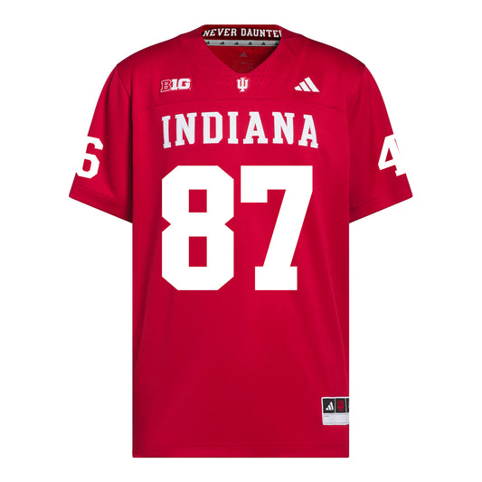 Indiana Hoosiers Adidas Football Student Athlete #87 PJ Macfarlane Premier Football Jersey