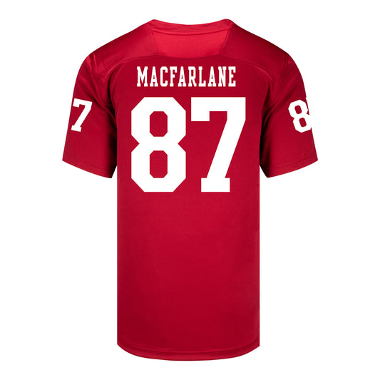 Indiana Hoosiers Adidas Football Student Athlete #87 PJ Macfarlane Premier Football Jersey