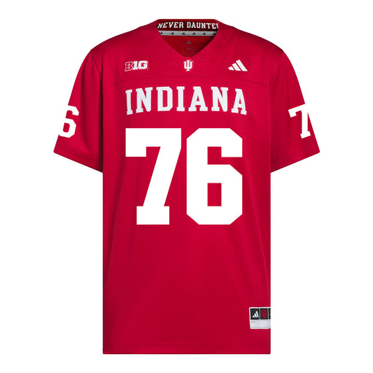 Indiana Hoosiers Adidas Football Student Athlete #76 Kenton Mondeau Premier Football Jersey