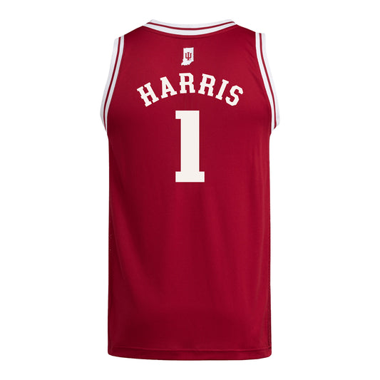 Indiana Hoosiers Adidas #1 Darren Harris Student Athlete Crimson Basketball Jersey