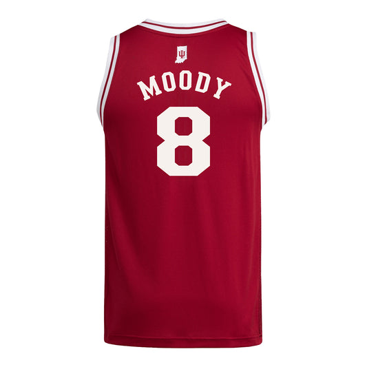 Indiana Hoosiers Adidas #8 Prince-Alexander Moody Student Athlete Crimson Basketball Jersey