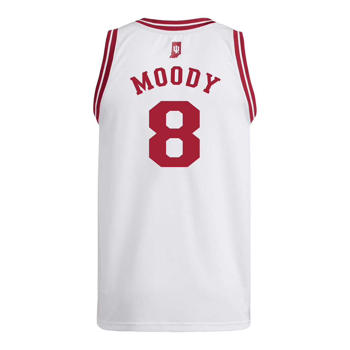 Indiana Hoosiers Adidas #8 Prince-Alexander Moody Student Athlete White Basketball Jersey