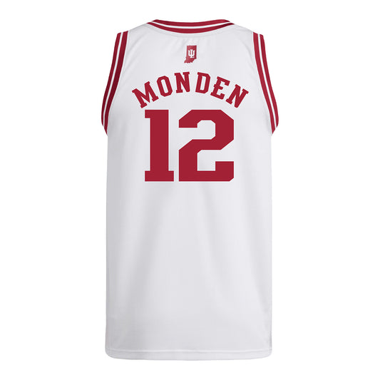 Indiana Hoosiers Adidas #12 Justin Monden Student Athlete White Basketball Jersey
