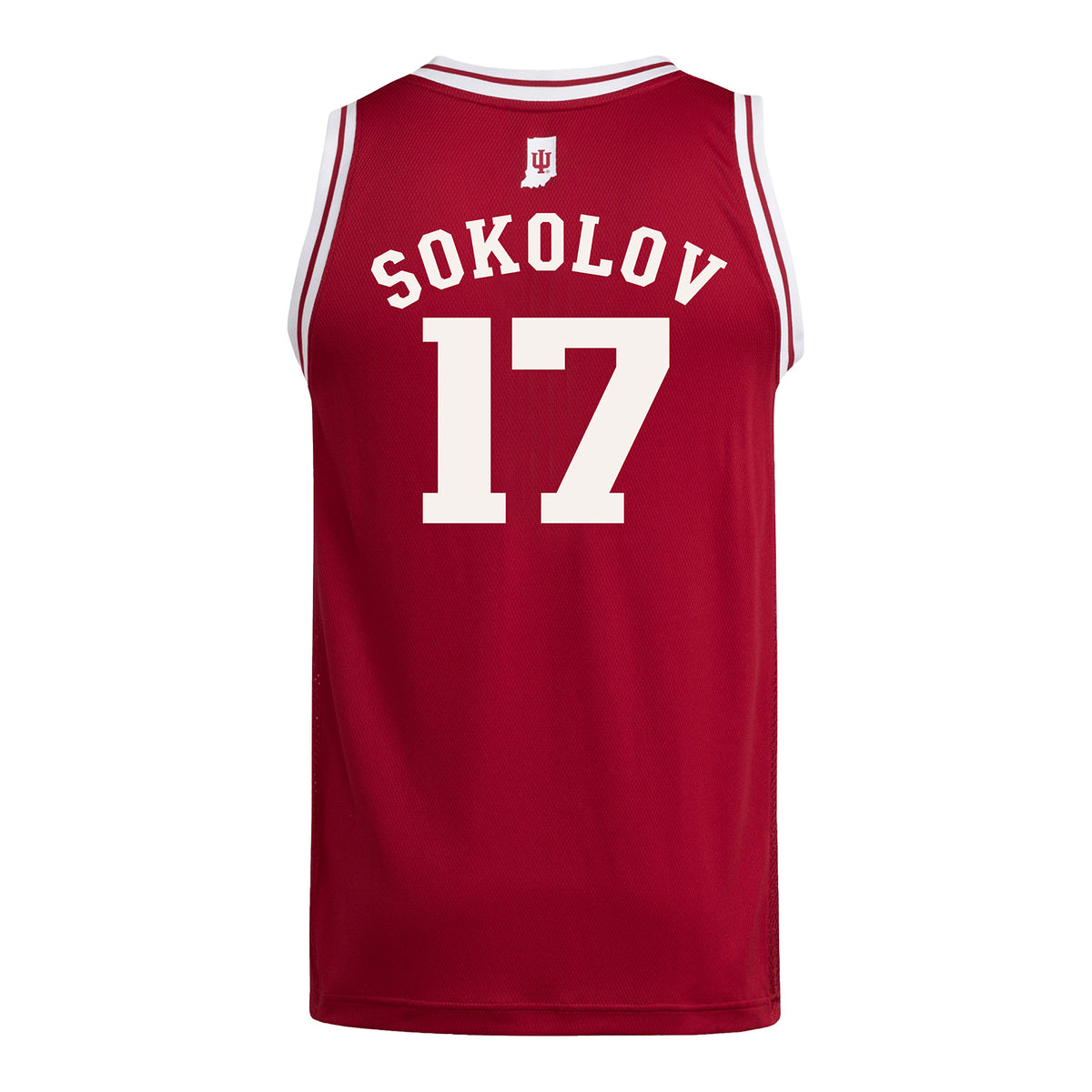 Indiana Hoosiers Adidas #17 Clemens Sokolov Student Athlete Crimson Basketball Jersey