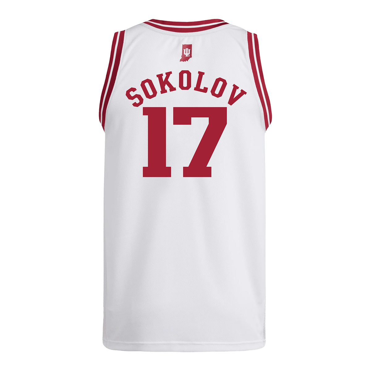 Indiana Hoosiers Adidas #17 Clemens Sokolov Student Athlete White Basketball Jersey