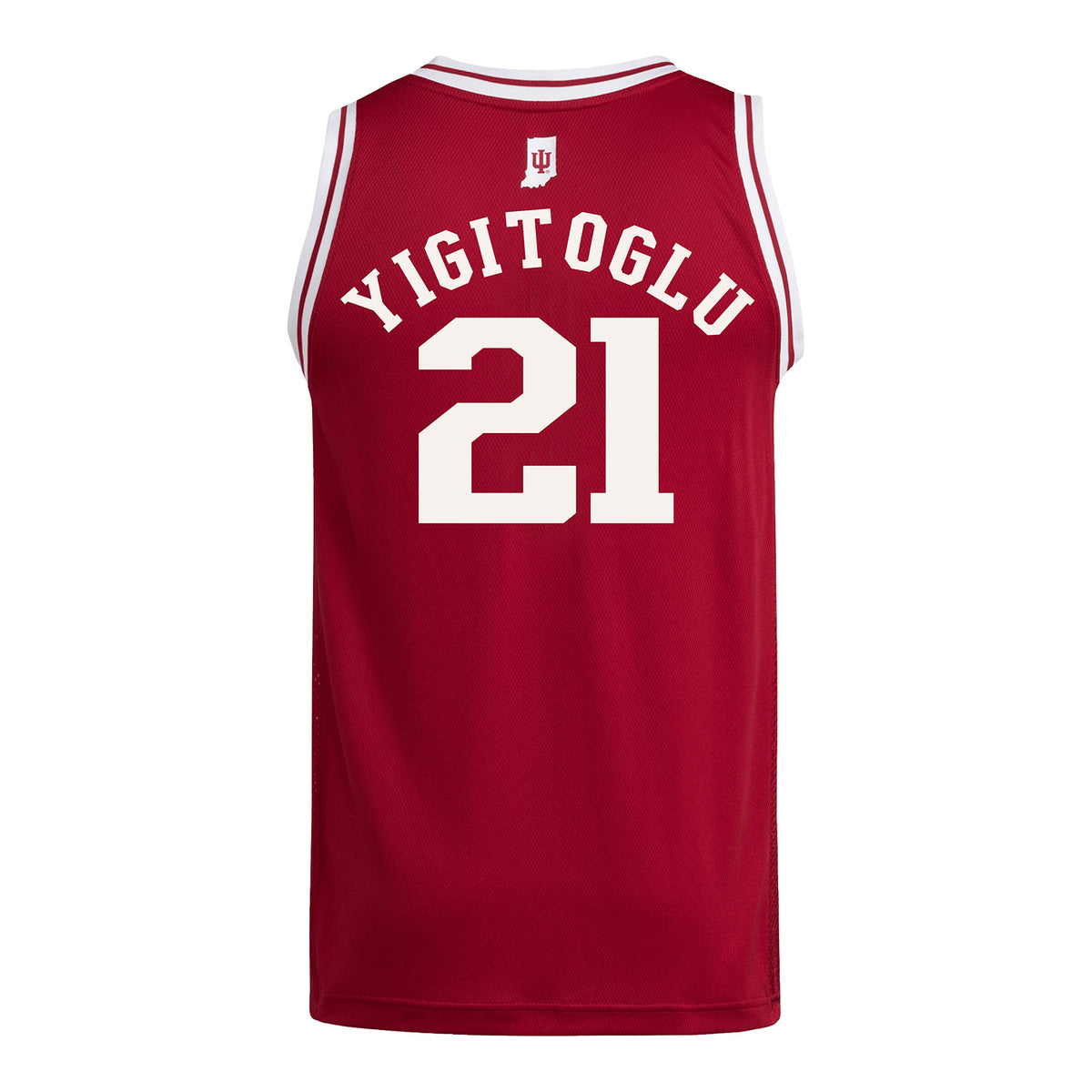 Indiana Hoosiers Adidas #21 Samet Yigitoglu Student Athlete Crimson Basketball Jersey