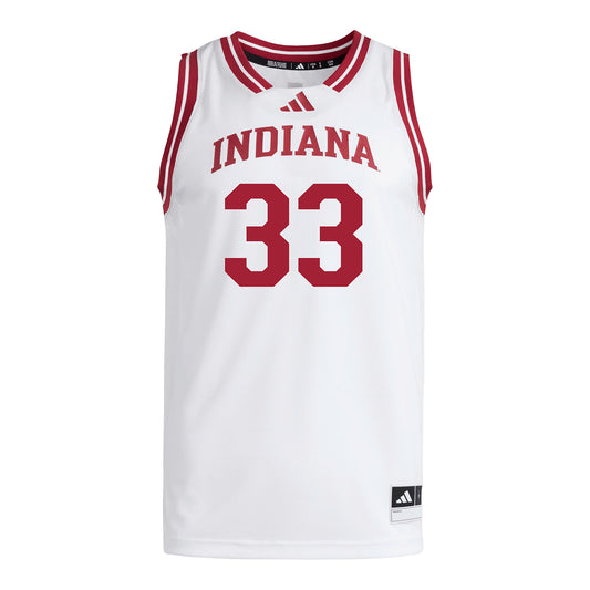 Indiana Hoosiers Adidas #33 Ben Winker Student Athlete White Basketball Jersey
