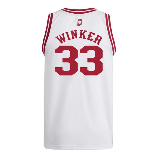 Indiana Hoosiers Adidas #33 Ben Winker Student Athlete White Basketball Jersey