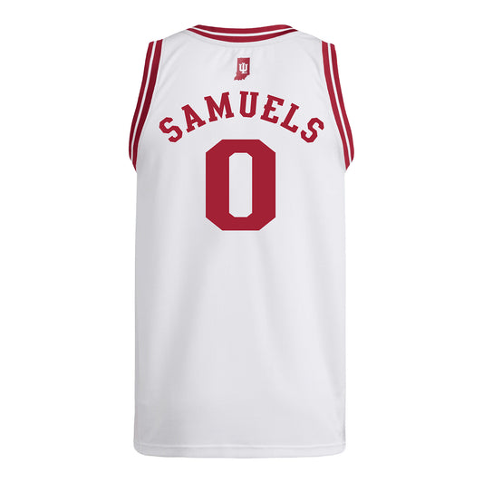Indiana Hoosiers Adidas #0 Malia Samuels Student Athlete White Basketball Jersey