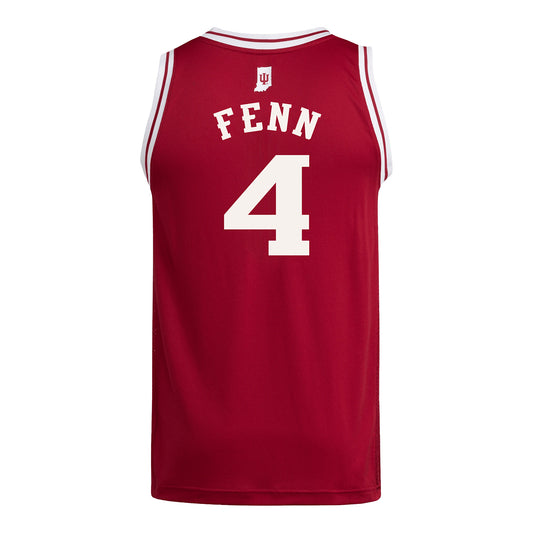 Indiana Hoosiers Adidas #4 Sydney Fenn Student Athlete Crimson Basketball Jersey
