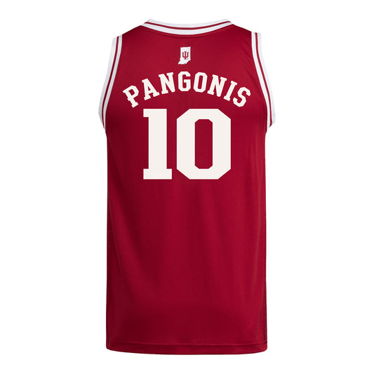 Indiana Hoosiers Adidas #10 Camille Pangonis Student Athlete Crimson Basketball Jersey
