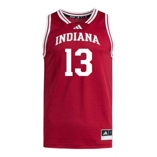 Indiana Hoosiers Adidas #13 Ashlinn James Student Athlete Crimson Basketball Jersey