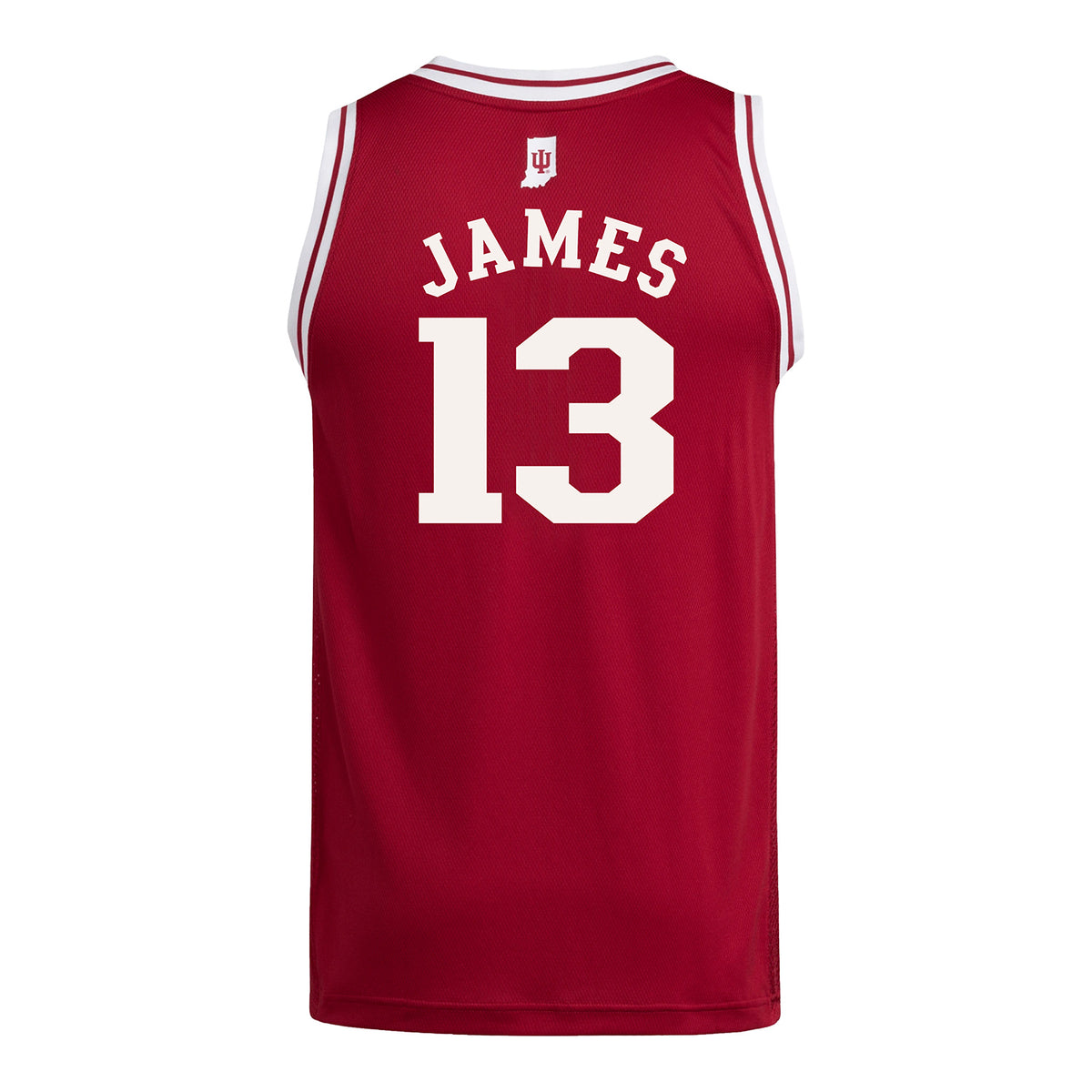 Indiana Hoosiers Adidas #13 Ashlinn James Student Athlete Crimson Basketball Jersey - Back View