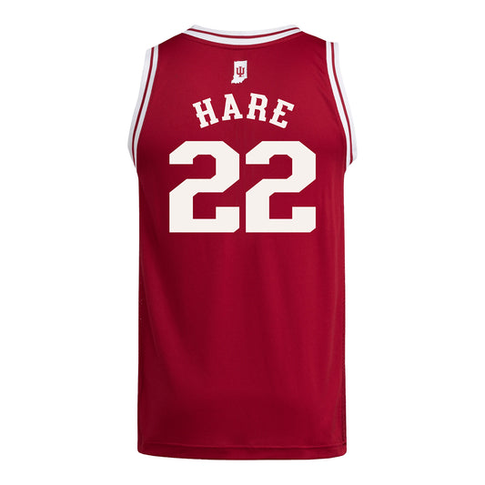Indiana Hoosiers Adidas #22 Mackenzie Hare Student Athlete Crimson Basketball Jersey