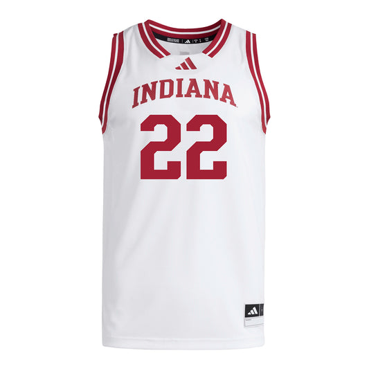 Indiana Hoosiers Adidas #22 Mackenzie Hare Student Athlete White Basketball Jersey