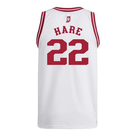 Indiana Hoosiers Adidas #22 Mackenzie Hare Student Athlete White Basketball Jersey