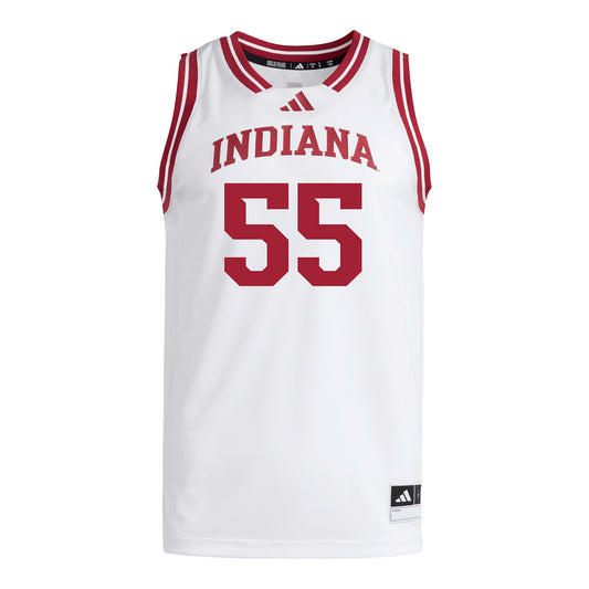 Indiana Hoosiers Adidas #55 Addison Nyemchek Student Athlete White Basketball Jersey