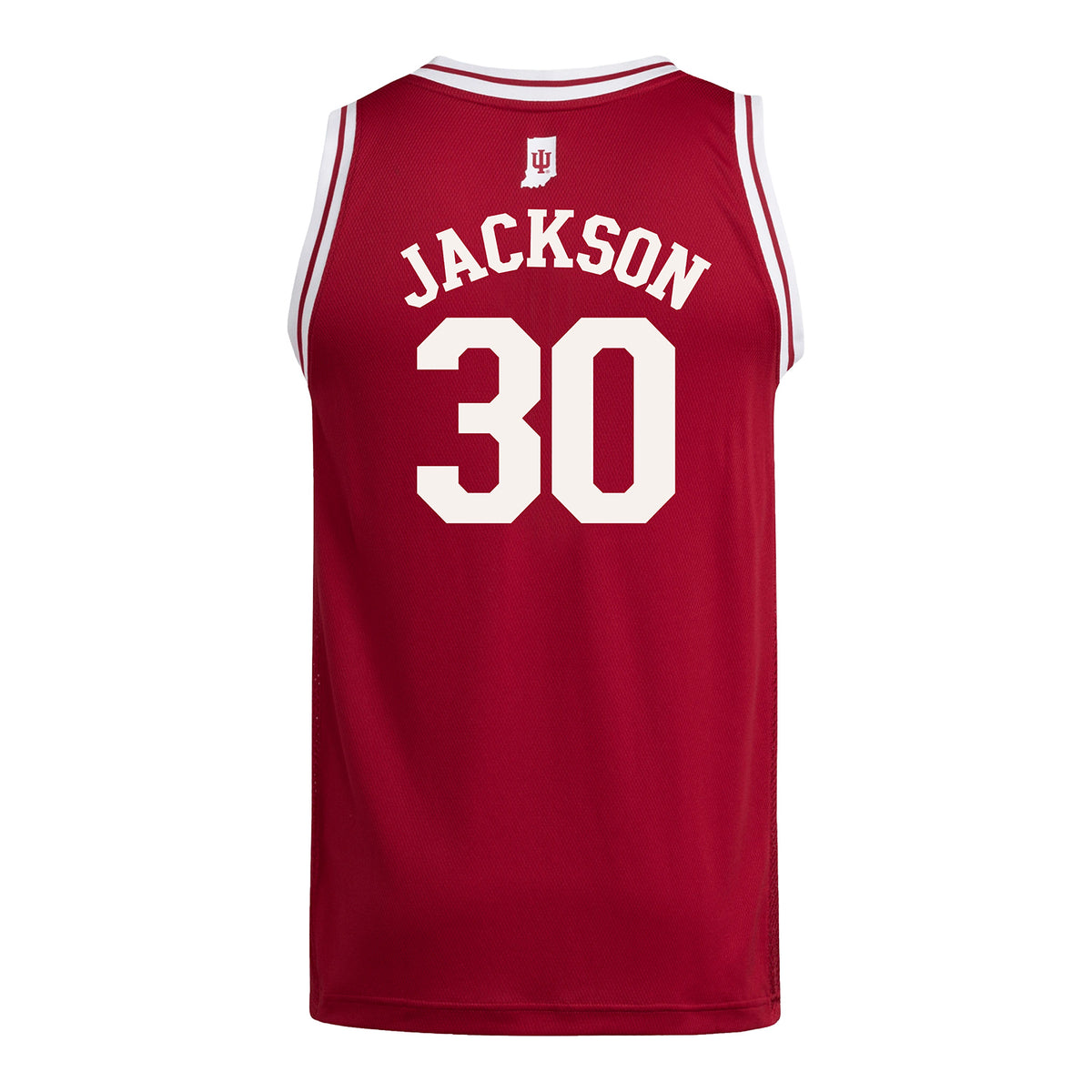 Indiana Hoosiers Adidas #30 Zoe Jackson Student Athlete Crimson Basketball Jersey - Back View