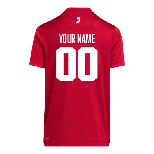 Indiana Hoosiers Personalized Crimson Jersey - Back View