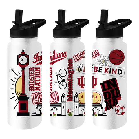 Indiana Hoosiers Native Water Bottle - Front View